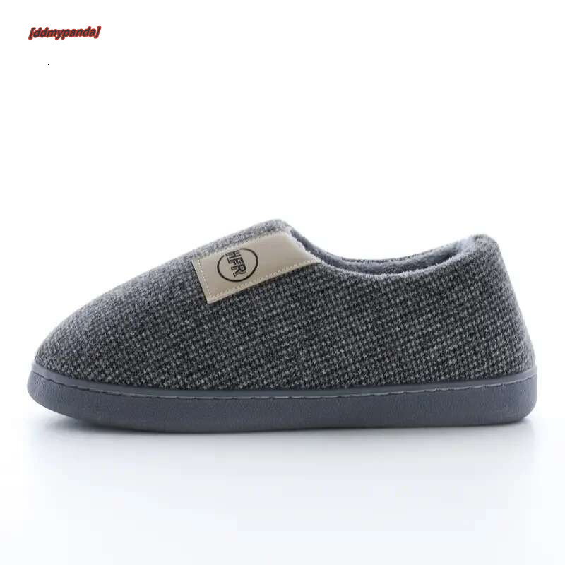 Winter Household Cotton Men Indoor Warm Plush Footwear Non-Slip Platform Slippers Couple Women All-in Package Shoes ddmypanda