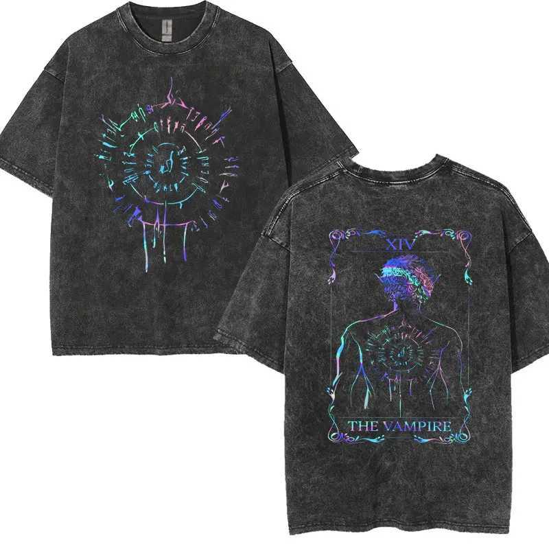 Astarion Pale ELF T-shirt Baldurs Gate 3 Girls Dinner Retro Washed T-shirt Mens Casual Street Y2k T-shirtXJ250409