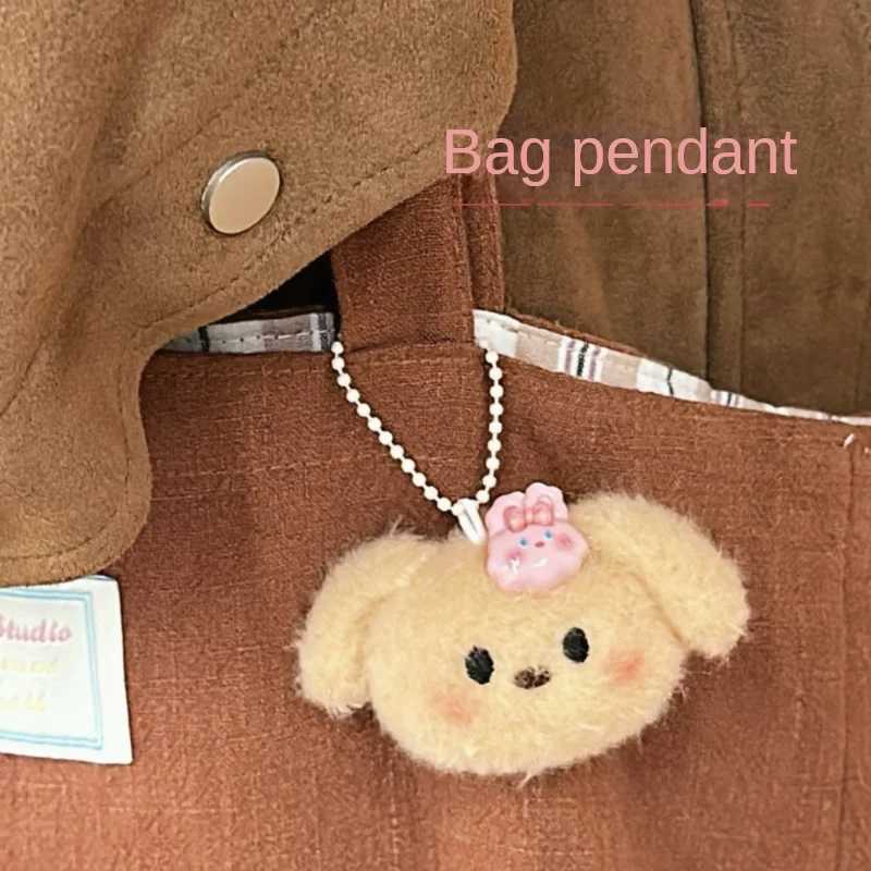 1 cute cartoon panda puppy pendant plush Iittle bear doll student backpack decoration car keychain suspension decorationXJ250409