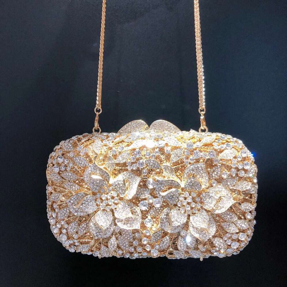 XIYUAN Newest Female Gold Sliver Elegant Rhies Handbags Designer Women Day Clutches Party Evening Bags Bridal Crystal Bag
