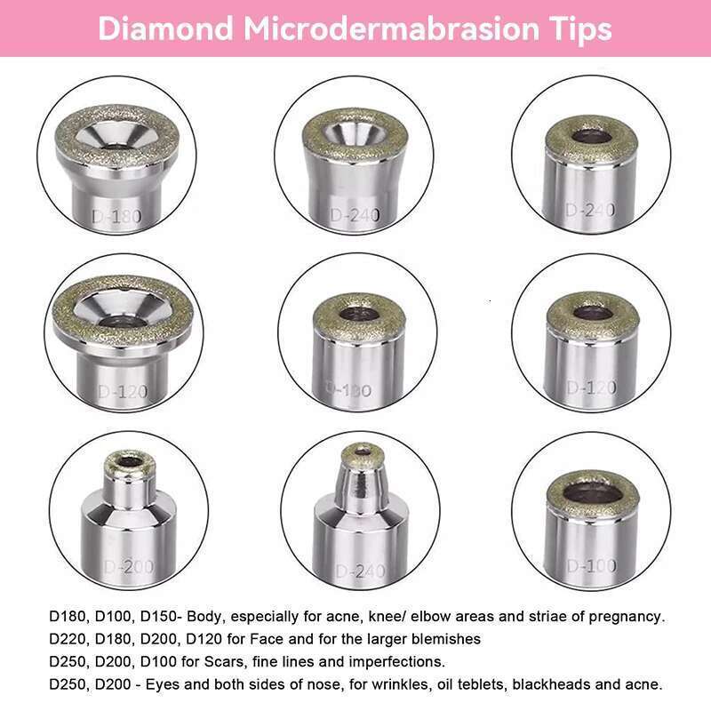 3in1 Dia Microdermabrasion hine For Facial Skin Care Blackhead Removal Acne Wrinkle Vacuum & Spray Tool