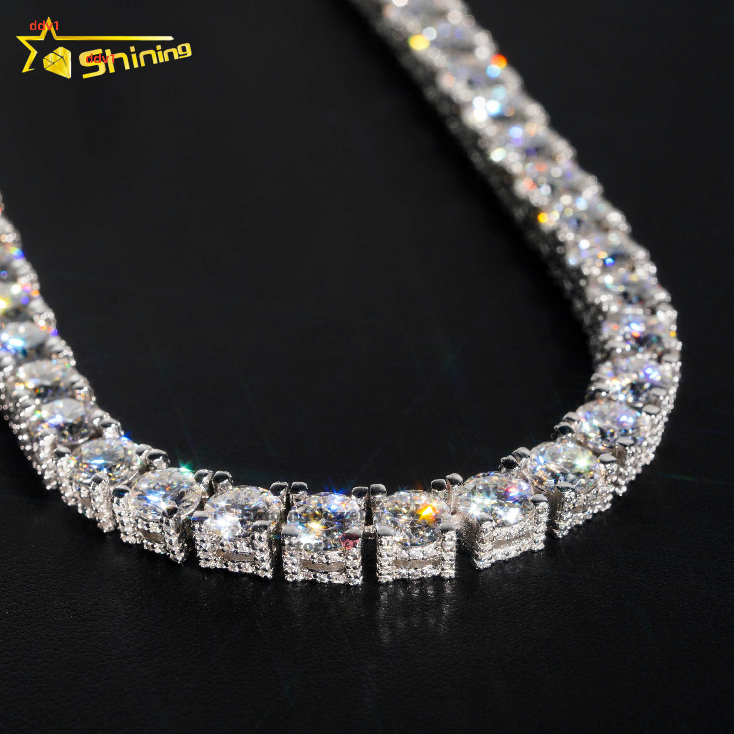 Cheapest Price Luxury Hip Hop Jewelry Mens 5mm 65mm VVS Moissanite Diamond Tennis Chain Necklace