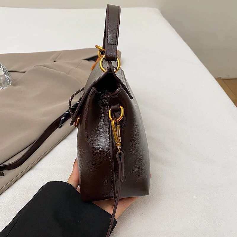 Fashion Women Leather Handbag Famale Top Handle Solid Shoulder Bags Simplicity Messenger Bag For Ladies