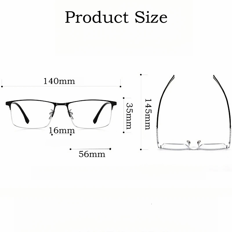 YIMARUILI Ultra-light Business Spectacle Frame Fashion Alloy Optical Prescription Mens Eyeglasses Frames 89188 250407
