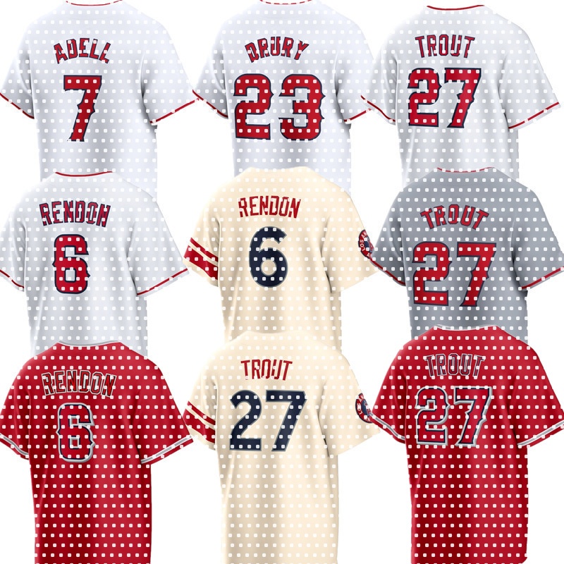 la Custom Angels Baseball Jersey Mike Trout Anthony Rendon Jo Adell Brandon Drury Taylor Ward Moniak Logan O'Hoppe Luis Rengifo Zach Neto Ben Joyce Nolan Schanuel men
