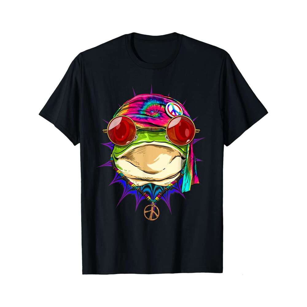 Designer T shirt Tie Dye Hippie Alien Hippiness Peace Love Alien - 220g Tshits