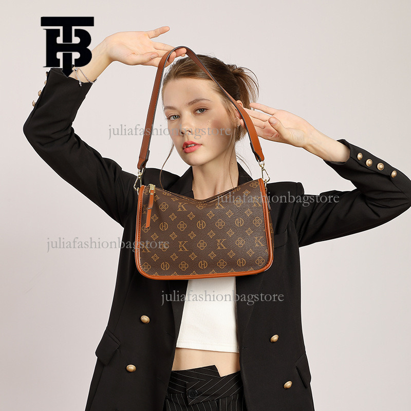 TB BHULAMTE Designer Luxury Commuter Women's Bag Autumn/winter Classic Retro Geometric Printed Cross Shoulder Bag Versatile Soft Leather Boston H
