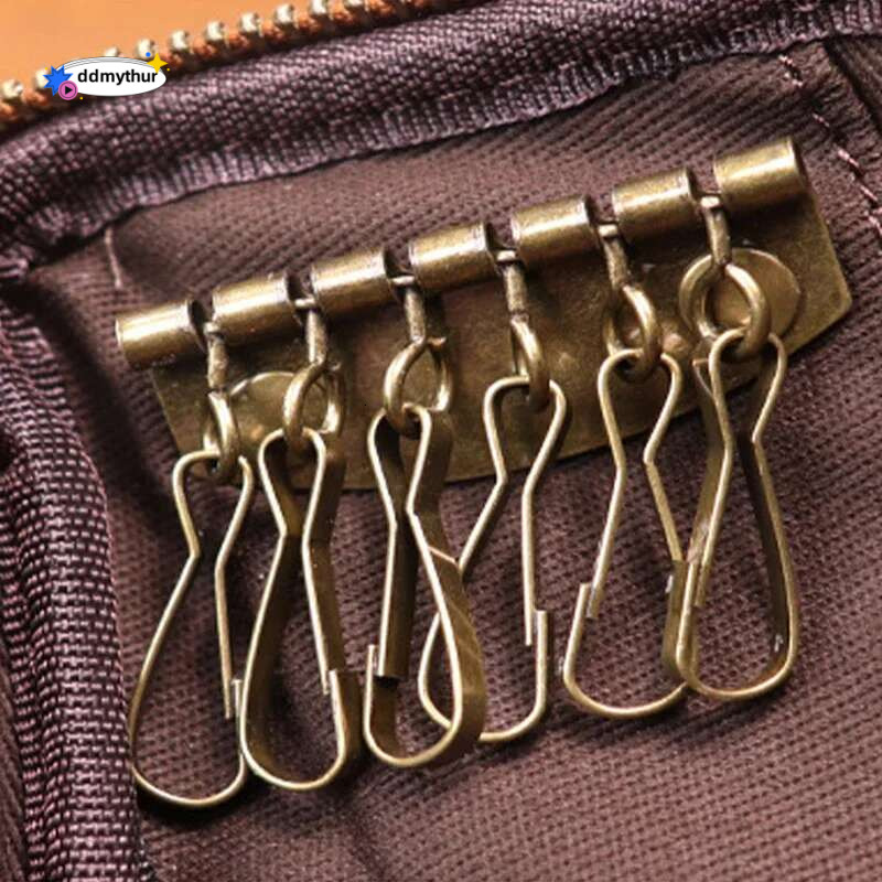 2024 Genuine Leather Wallet Men Women Short Vintage Handmade Zipper Car Key Card Holder Coin Purse Bag Organizer Housekeeper ddmythur