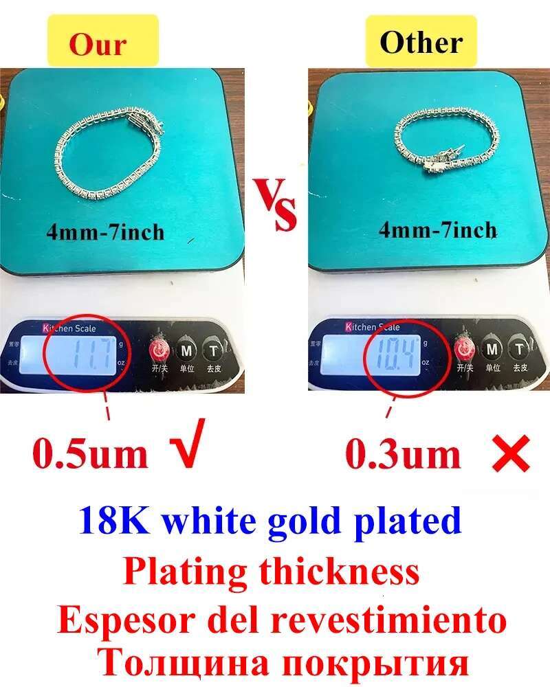 2025 New Unisex Hip Hop Moissanite Tennis Chain for Women Original 925 Sterling Silver Gold Man Moissanite Bracelet Chain Hiphop