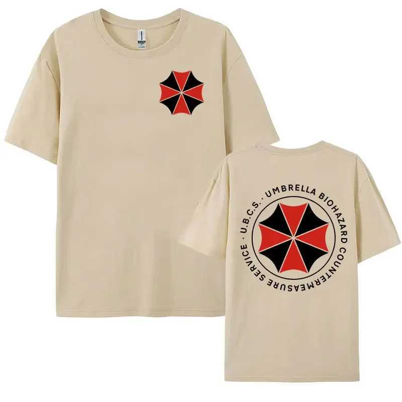 Umbrella Corporate Graphic T-shirt Biochemical Clothing T-shirt Mens Y2k Harajuku Ultra fine Cotton T-shirt Street ClothingXJ250409