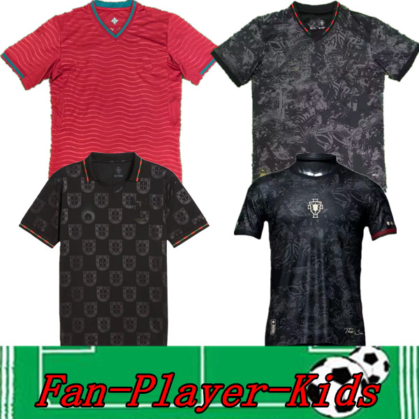 26 27 Edicao Special Portugal 2026 Black Panther Kit DIOGO J soccer jerseys RUBEN Portugieser Portuguese ronaldo football shirts Men Kids kit sets