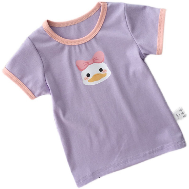Ddmyshoesvip Buy 1 get 1 free Summer Style Trendy Baby Cute Short Girl Top Summer T Shirt Children S Round Neck Half Sleeved Shirt