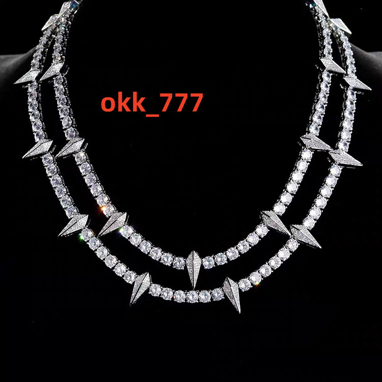 Black Panther Custom Tennis Chain S925 Real Silver Insert VVS Moissanite Tennis Necklace Chain