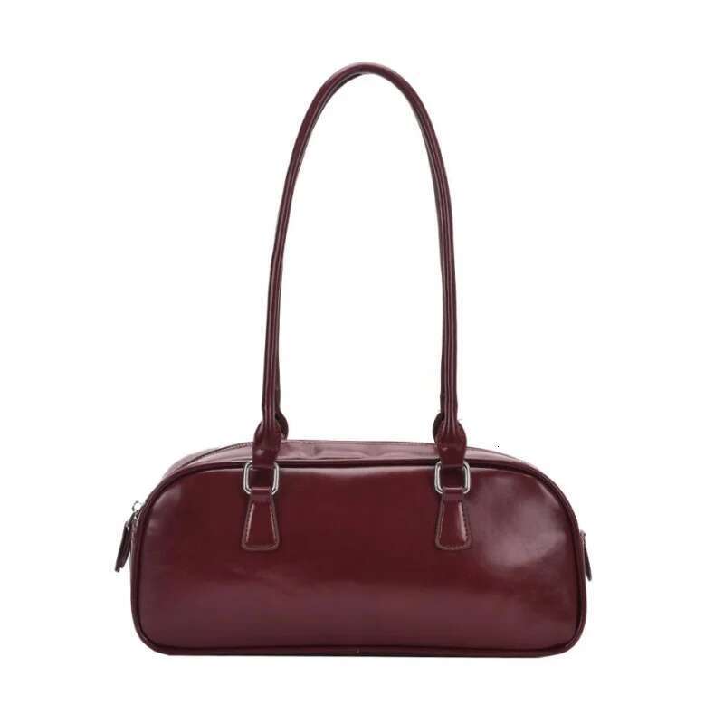 Solid Color PU Leather Underarm Bags For Women 2024 Spring Korean Fashion Retro Simple Shoulder Bag Lady Handbags And Purses