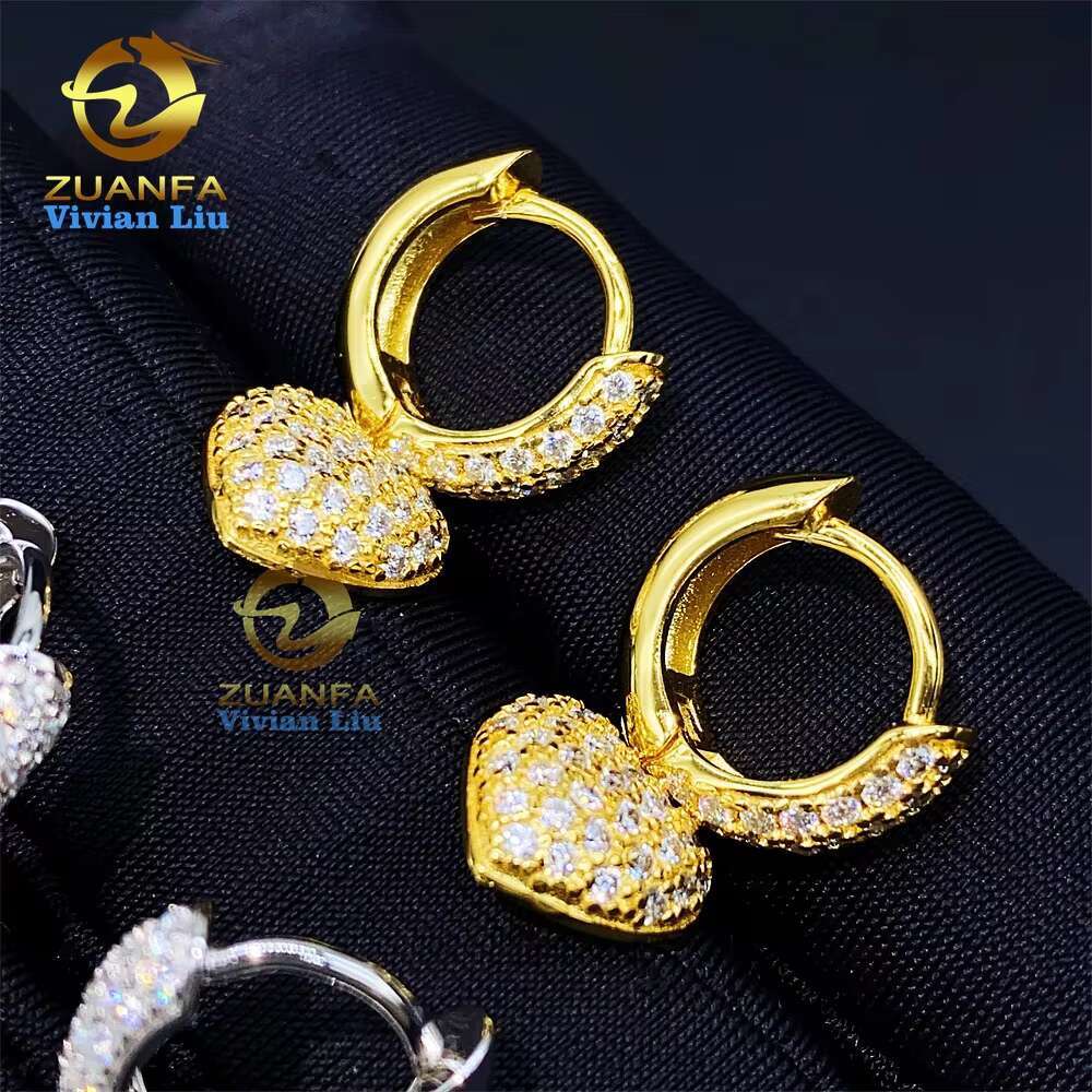 Fashion Jewelry Luxury Diamond Women Jewelry Sterling Silver Wholesale Price Vvs Moissanite Earrings