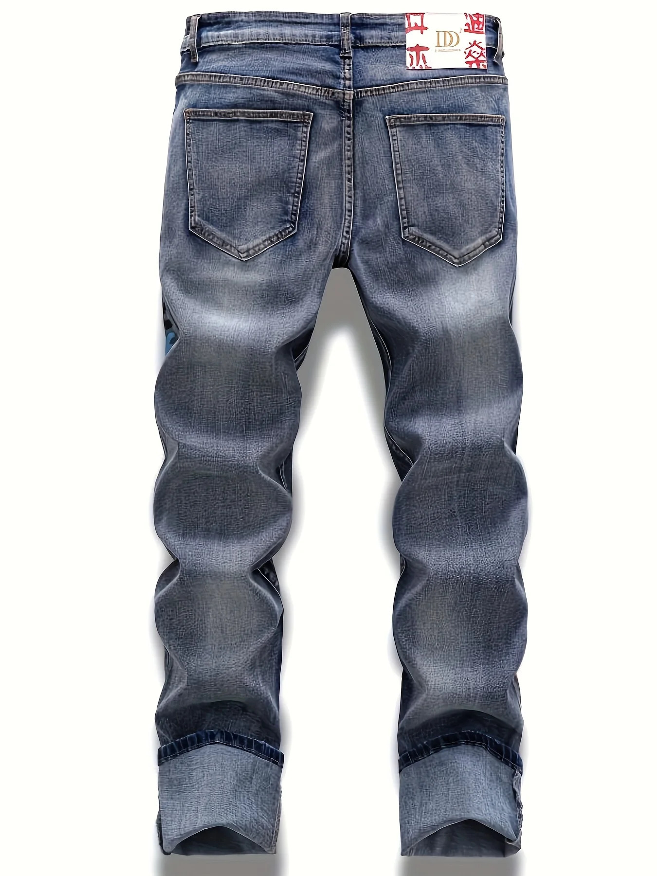 Mens Graffiti Art Denim Jeans Fashion Street Style Distressed Washed Look Comfort Fit for Spring Autumn Mens Graffiti 250408