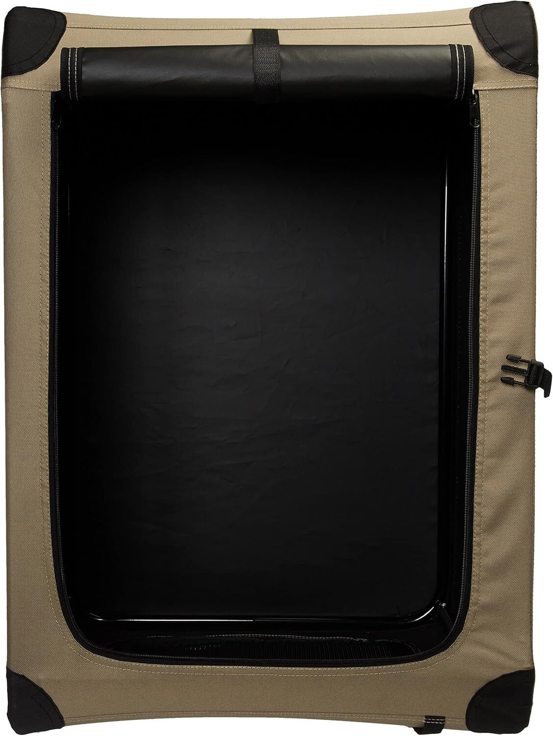 amazon basics 2door portable soft edge folding dog travel case dog nest medium m 30 x 21 x 21 inches brown