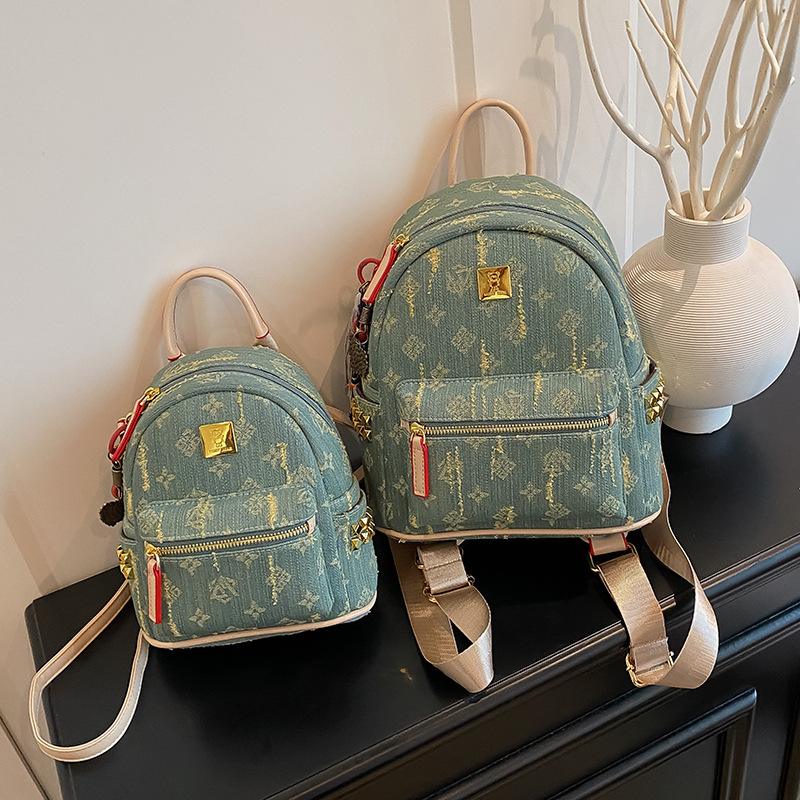 Free Shipping Backpack Set Retro Luxury Style Exquisite Large & Small Combination Daily Outing Versatile Practical Backpack