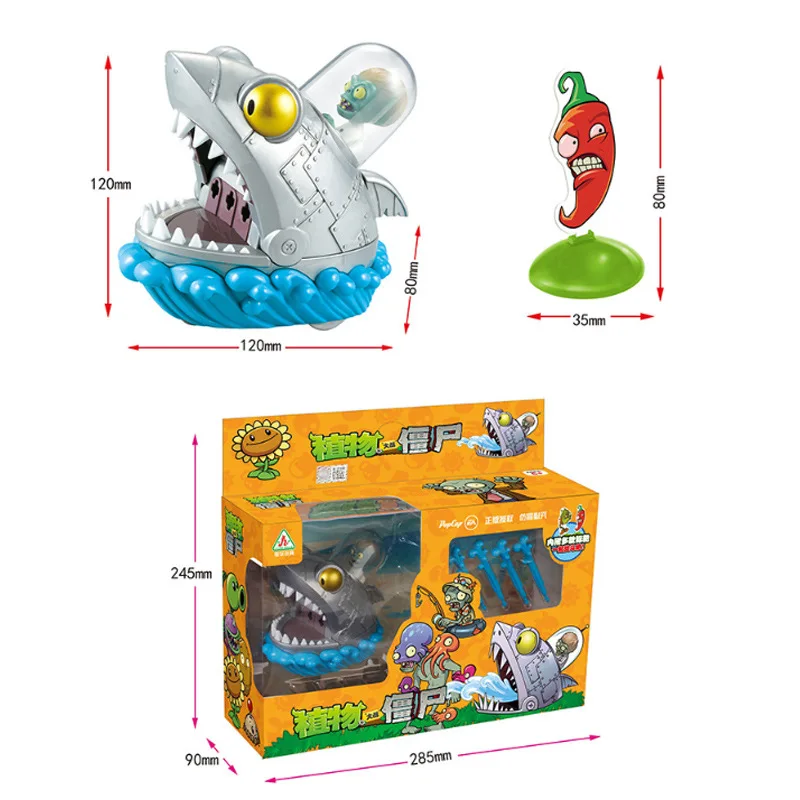 Plants Vs Zombies 2 Licensed Shark Mech Boss Pull Back Car Battle Set Bulk Stock Collectible Action Figures Strategy Game Family Kids Gift