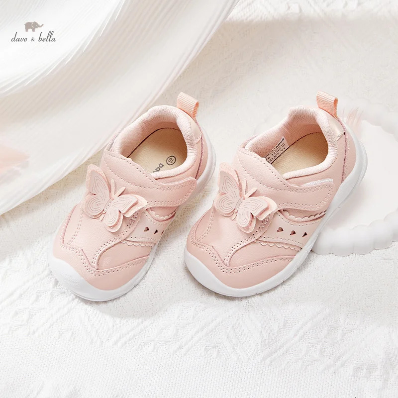 Dave Bella born Baby Prewalker Girls Boys sneakers pink anti slip baby toddler first walker 0-18M sneakers DB3242816 250409