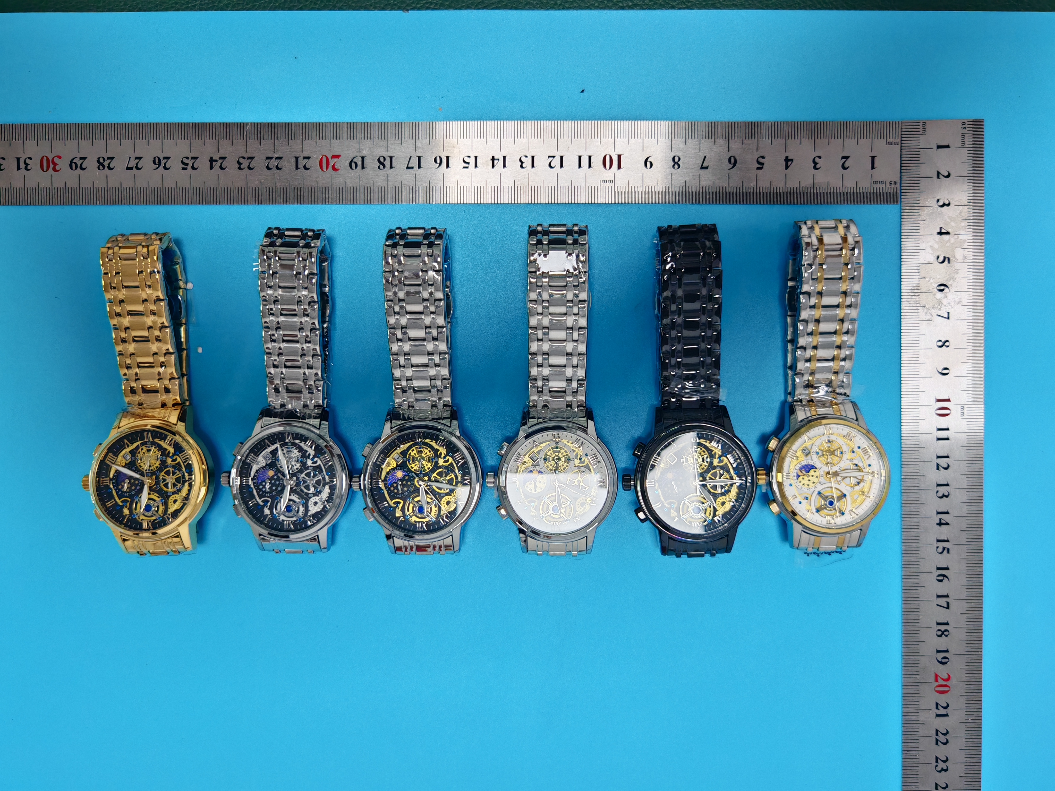 LIGE Men's Quartz Watch Multi-function Chronograph 24-hour Moon Phase Men's Business Waterproof watch stainless steel strap Quarzuhr