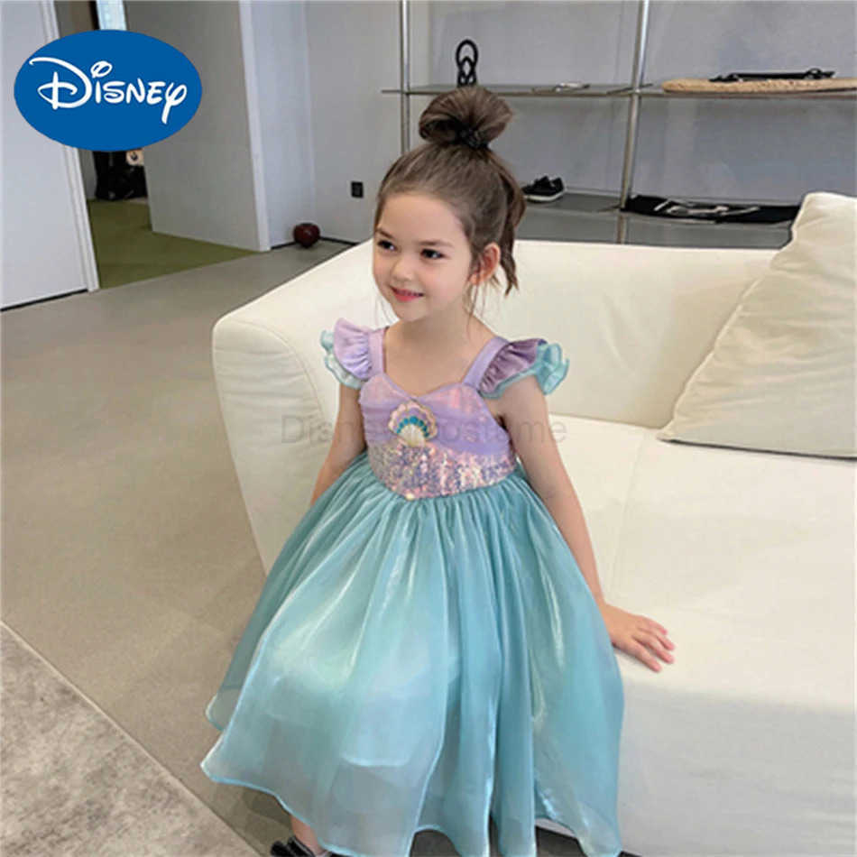 Disney Little Mermaid Ariel Princess Costume Kids Dress For Girls Cosplay Children Carnival Birthday Party Clothes Mermaid X2504081