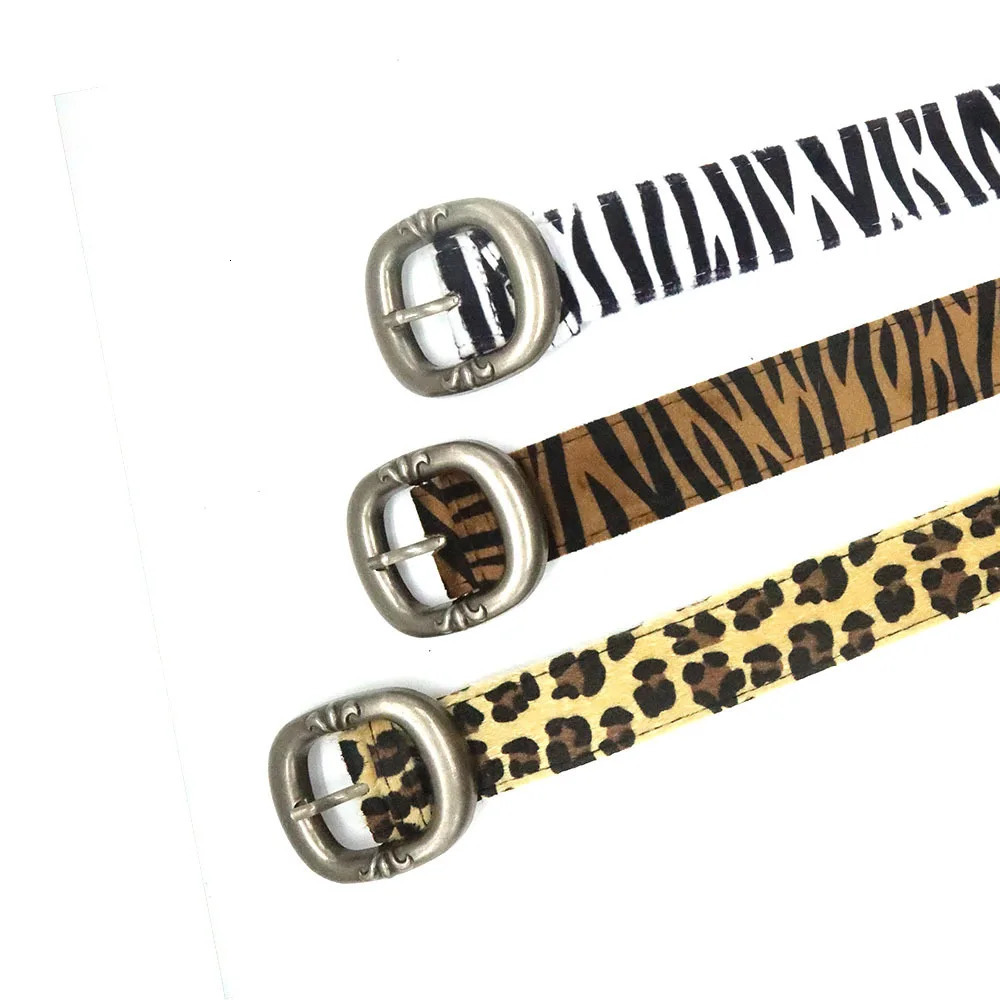 Womens Cheetah Belt y2k Leopard Snake Zebra Pattern Snake Skin Cos Skin Wrinkle Pin Gold Buckle Dress Jeans Set 250407