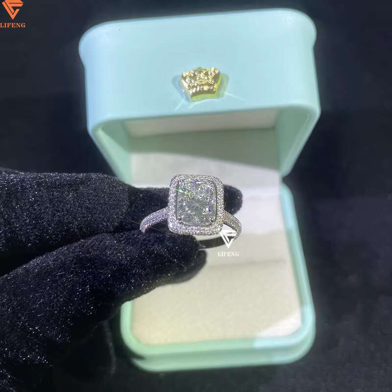 Lifeng Jewelry 10k Lab Grown Diamond CVD 2.5CT Wedding Engagement Rings Radiant Cut Lab Diamond Ring for Women Anniversary