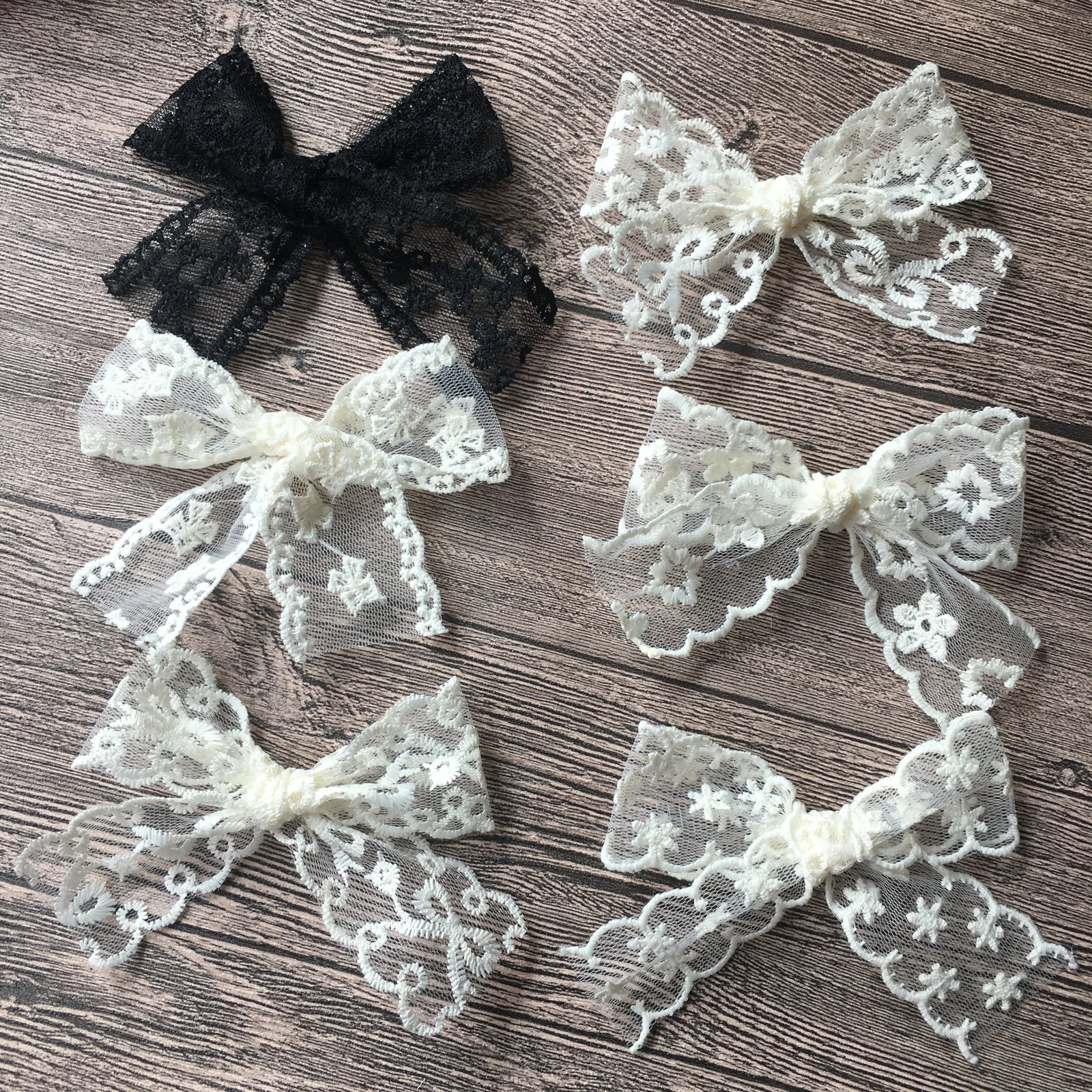 Wholesale of 4.0-inch 24pcs/batch lace bow headband baby girl hair apron bow headband childrens hair accessories 250409