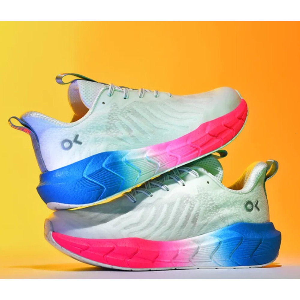 ONKE Spring Autumn Sports for Men and Women Breathable High Elastic Lightweight Non Slip Wear Resistant Mesh Cushioning Carbon Plate Couple Running Sh