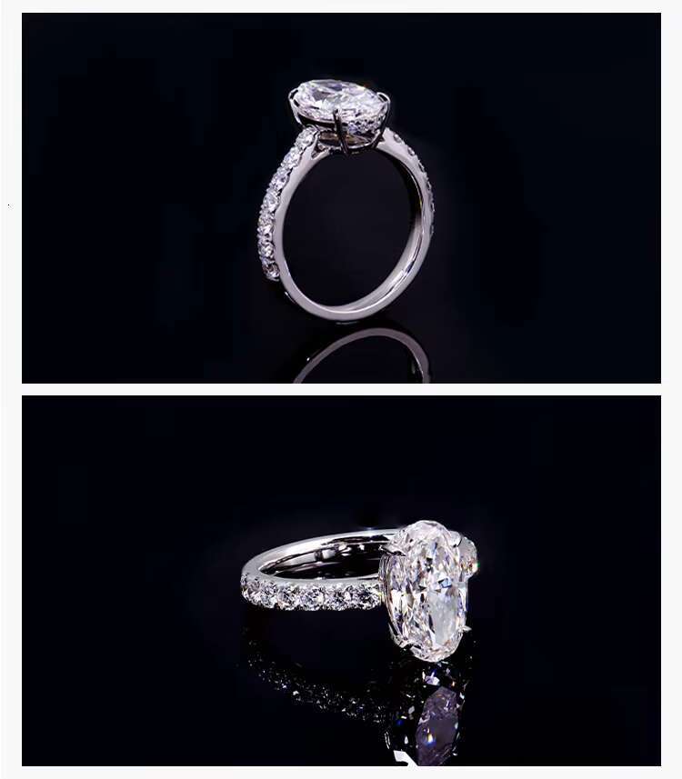 Customized Luxury 18K Gold Jewelry Lab Grown Diamond Ring for Women for Wedding
