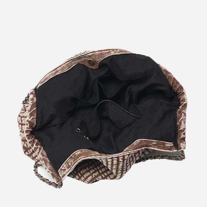 Large Capacity Tote Bags For Women Designer Handbags And Purses 2023 New In Denim Cloth Embroidery Rhombus Chain Shoulder