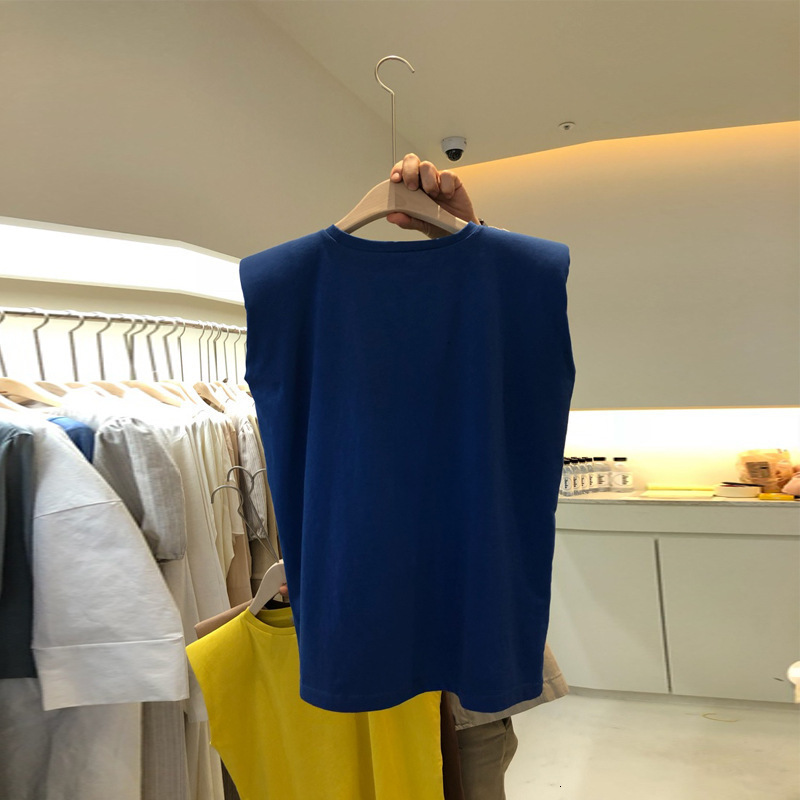 2025S Designer Women S T Shirt Summer New White Tank Women S Loose Round Neck Sleeveless T Shirt Student Top Outer Wear Inner Laydown Bottom