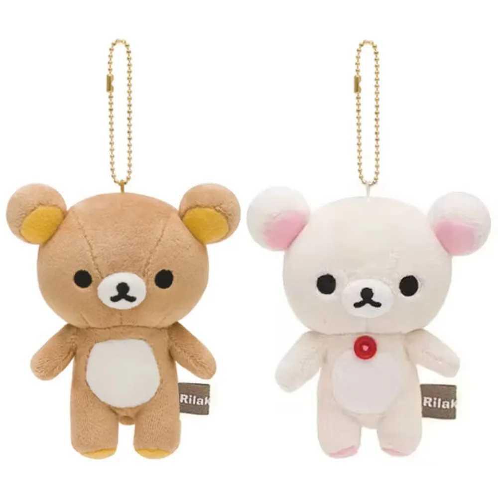 Cute Rilakkuma Korilakkuma Bear Plush Mascot Keychain Stand Keychain Small Pendant Childrens Gift Girl Toy 12cmXJ250409