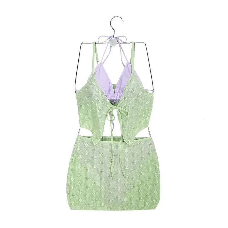 Spring/Summer Pure Desire Hot Girl Sexy Bikini Cover Beach Swimsuit Set For Women