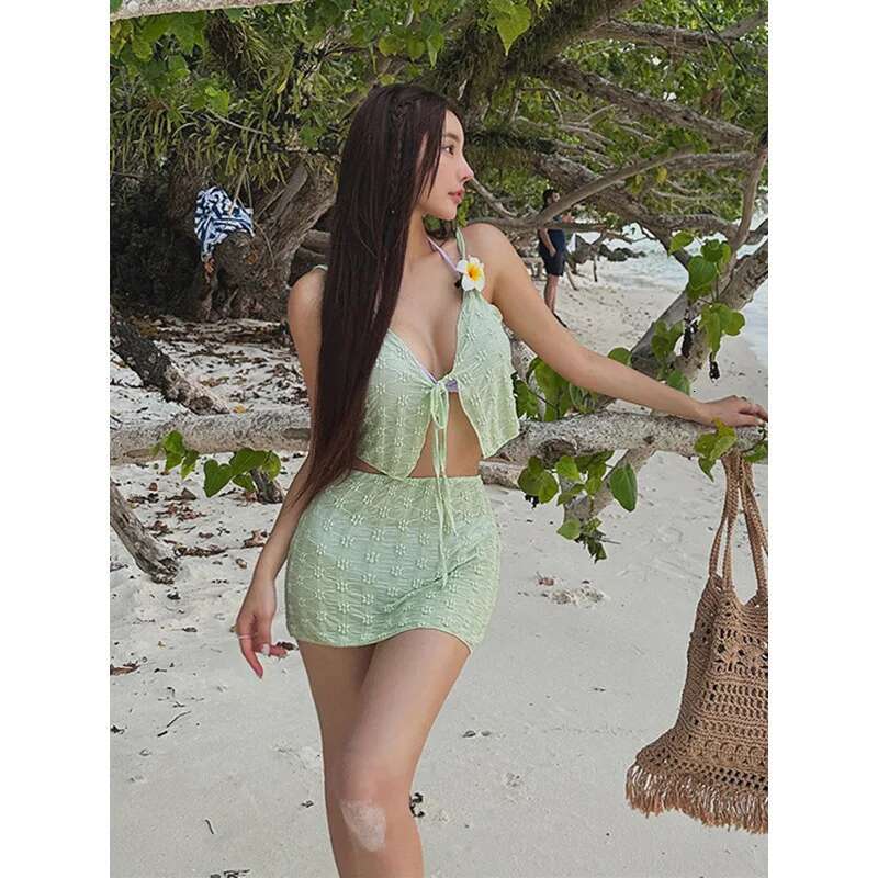 Spring/Summer Pure Desire Hot Girl Sexy Bikini Cover Beach Swimsuit Set For Women