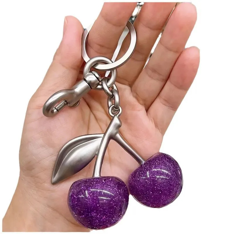 Creative Cherry Keychain Jewelry Bag Pendant Automotive Decoration Accessories 250408