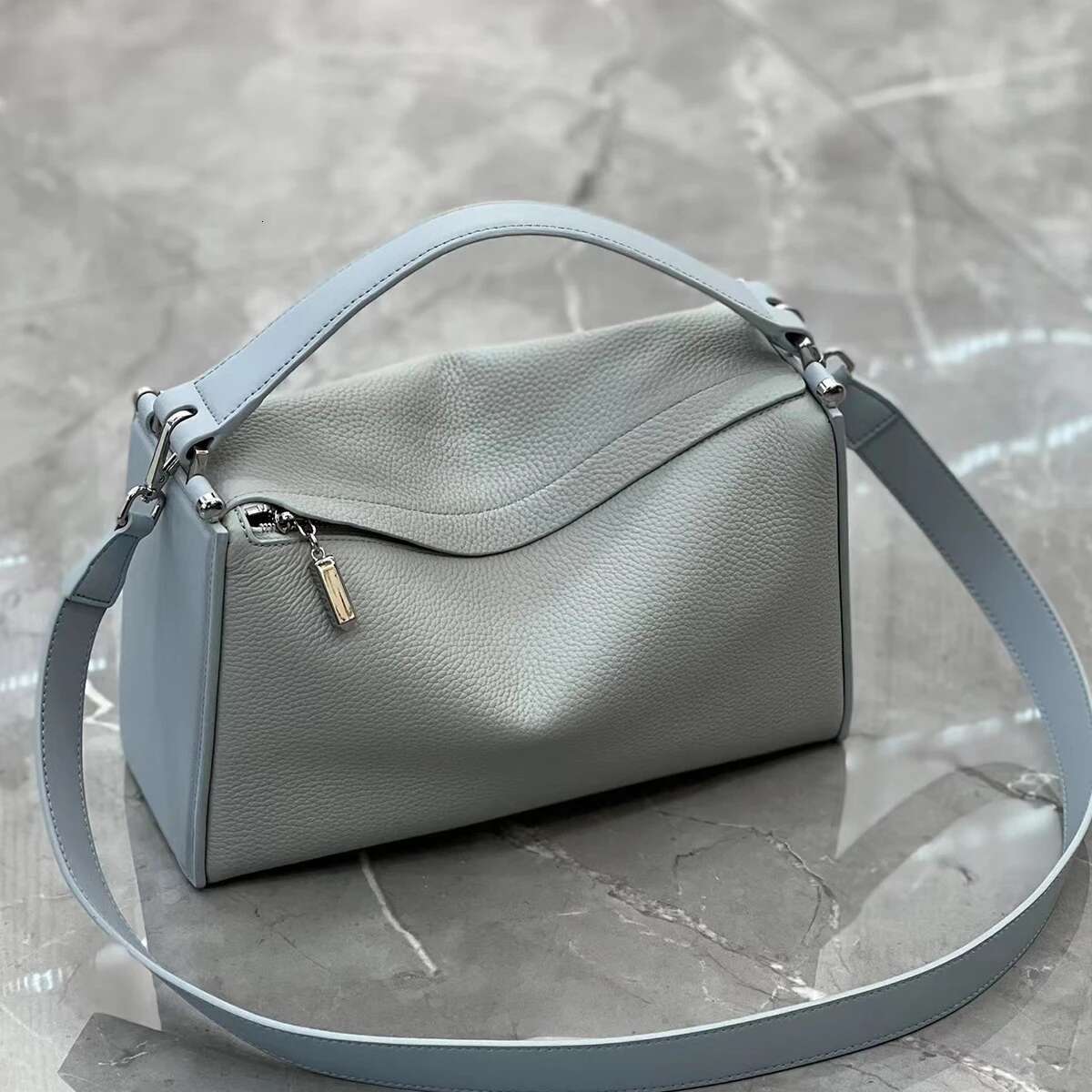 Fashion Large Capacity Lychee Genuine Leather Handbags For Women High Quality Cowhide Jade Pillow High-End Dinner Bag