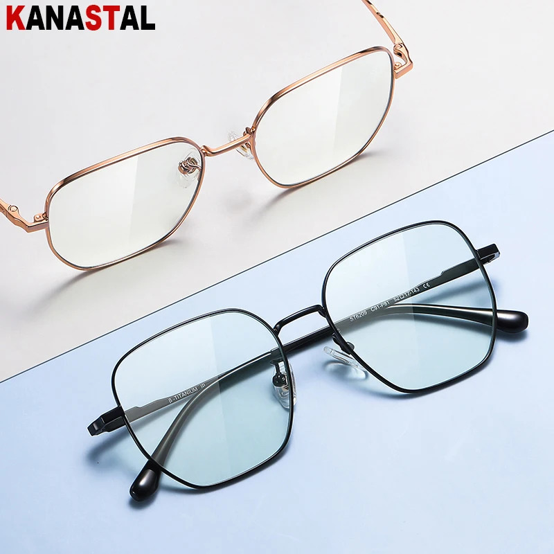 Men Pure Prescription Reading Glasses Optical Lenses Myopia Eyewear Women Blue Light Blocking Computer Eyeglasses Frame 250407