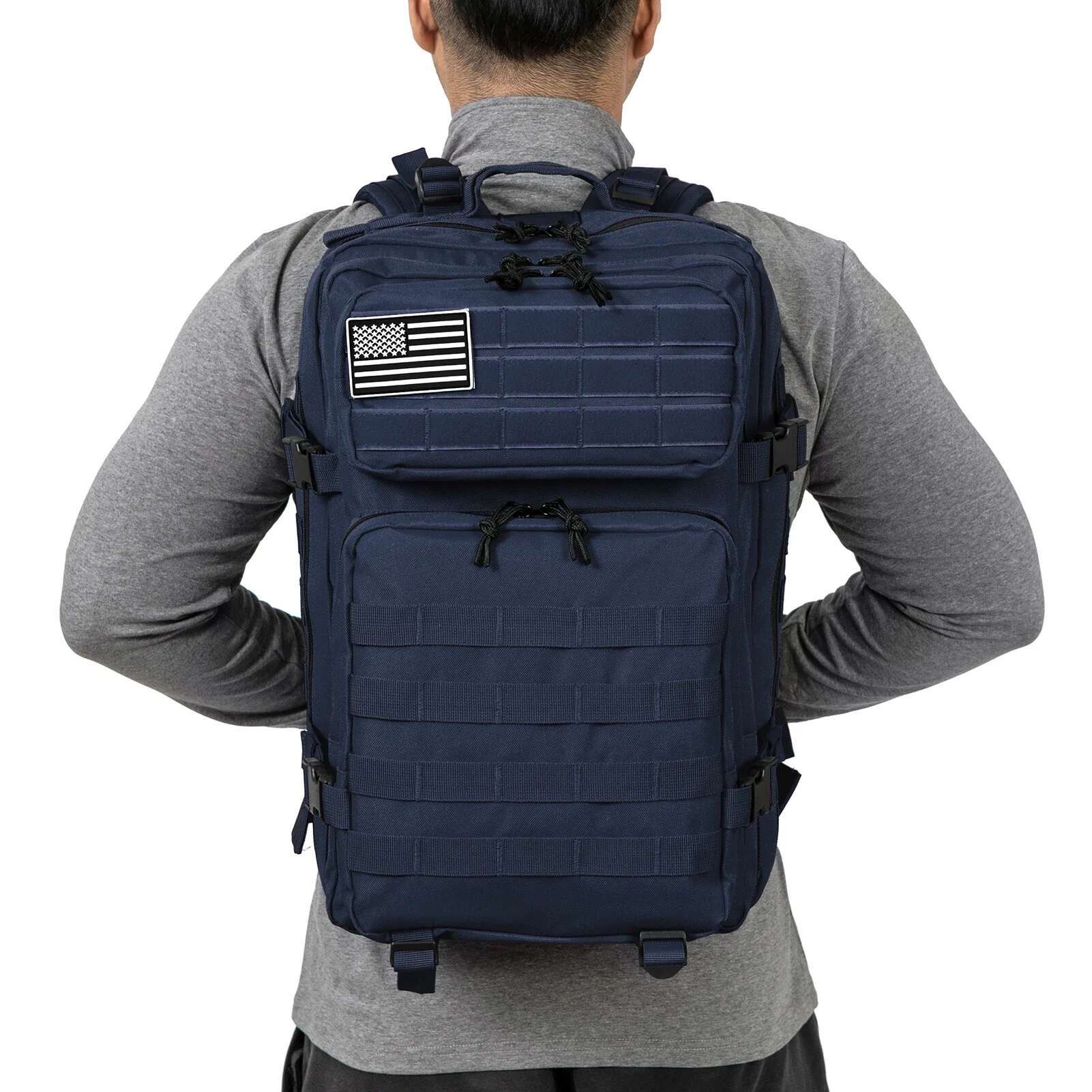Qt&Qy Tactical Backpacks 45L Large Capacity Man 3 Days Molle Assault Bags For Outdoor Trekking Camping Backpack