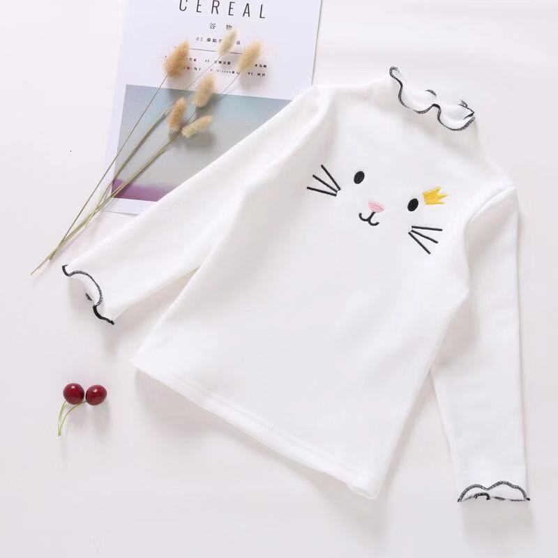 Ddmyshoesvip Spring And Autumn Style Girls Base Shirt Cute Embroidered Elastic Top Children S Clothing Blood Long Sleeved Shirt
