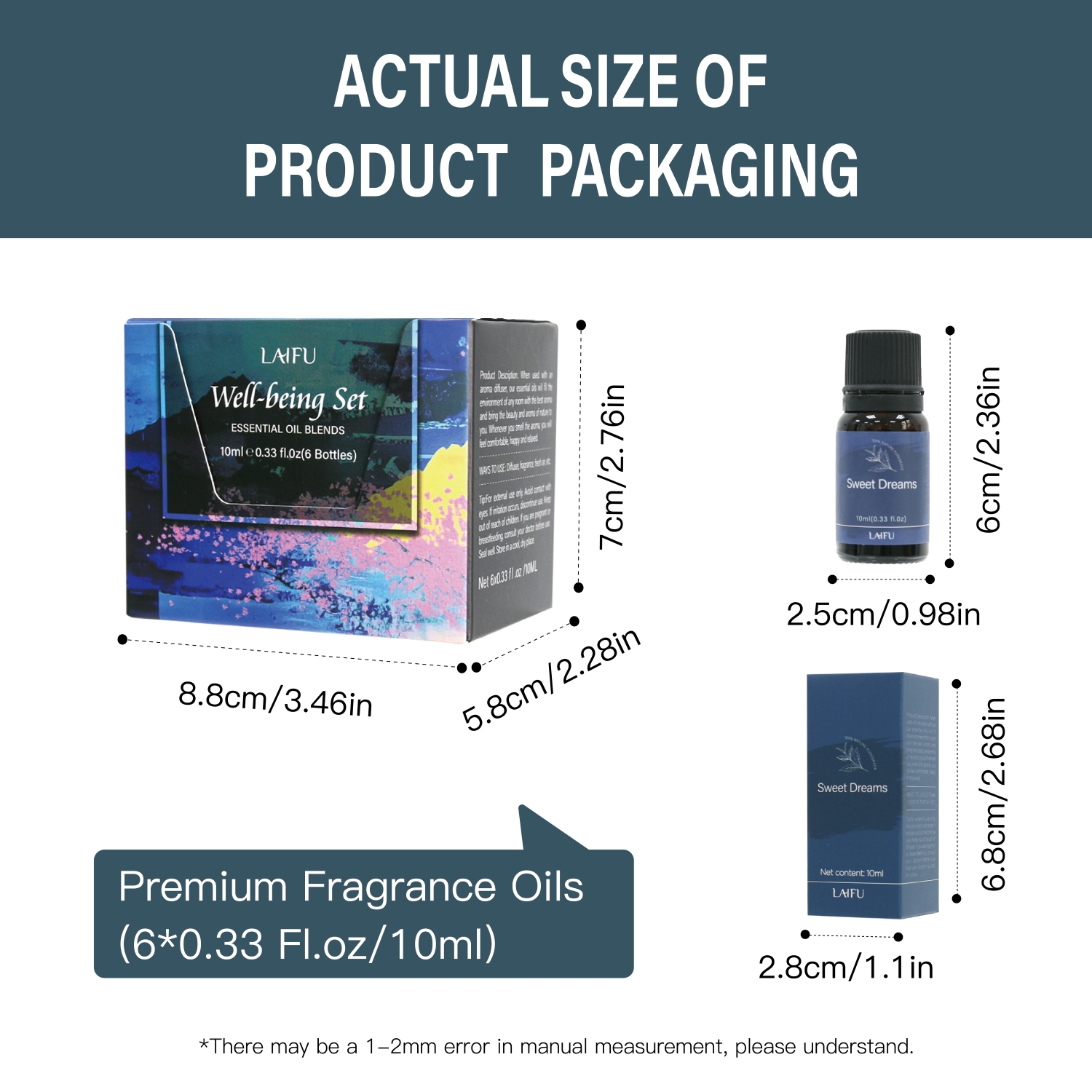 6x10ml Essential Oil Blend Set, Aromatherapy Essential Oil Kit, Fresh Air Deodorant for Home & Office, A Variety of Complex Fragrances for Diffuser & 