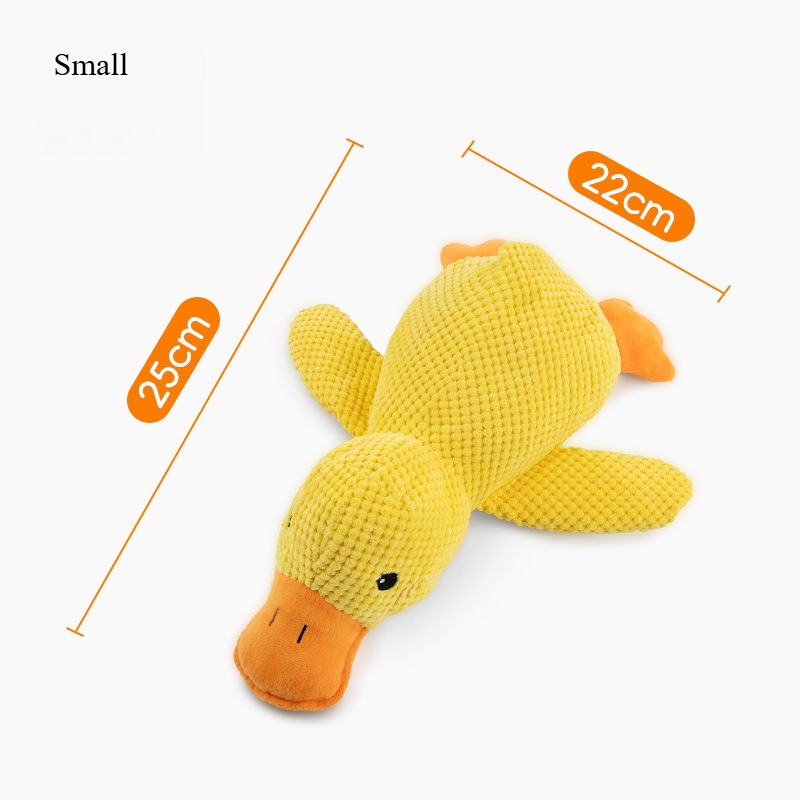 Dog toy plush sleeping duck chewing teeth sound to relieve boredom small medium-sized dog pet Interactive Toys little yellow duck