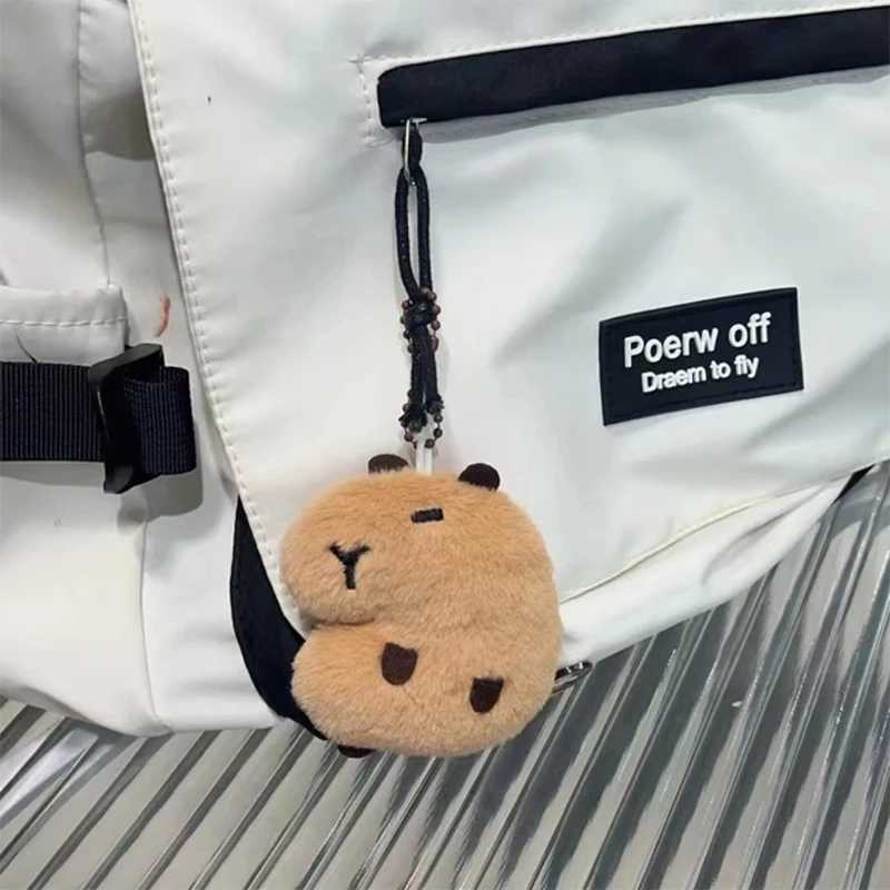 Creative soft filled animal Cybara plush doll star Squeak toy cartoon bag pendant keychain backpack car bag keychainXJ250409
