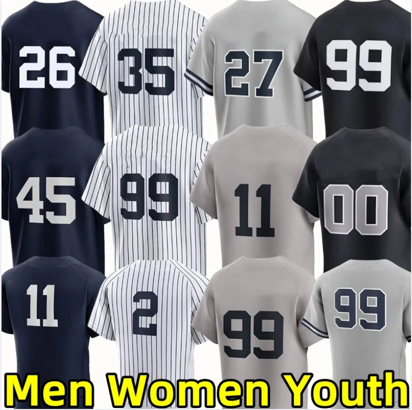 Yankees Aaron Judge Baseball Jerseys Anthony Volpe Austin Wells Derek Jeter Jersey Cody Bellinger Ben Rice DJ LeMahieu Giancarlo Stanton Max Fried Gerrit Cole Kids