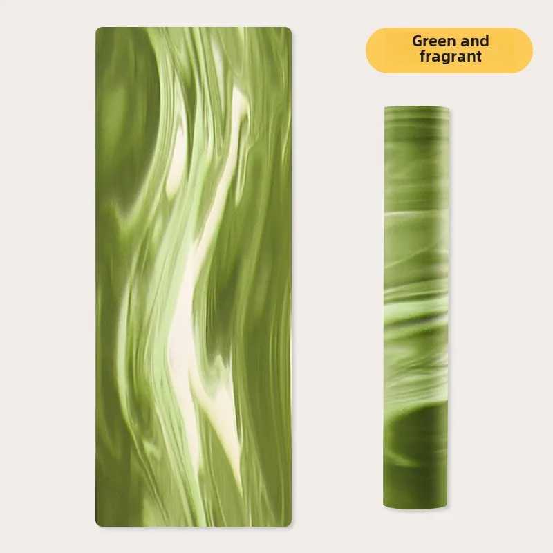 Contrast-Colored PU Natural Rubber Yoga Mat-Anti-SlipMoisture-Wicking Dance/Fitness Mat with Artistic DesignPremium Edi Y250408