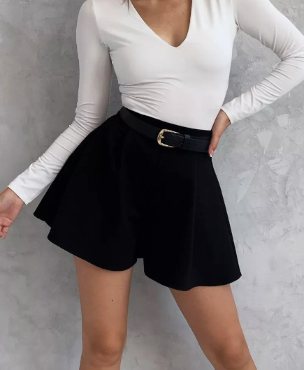 New Designer Shorts Denim Shorts Women Elastic High Waisted Black Slimming Spicy Girl Hot Pants Tight Fitting Curly Wrap Buttocks Slim Fit Instagram T