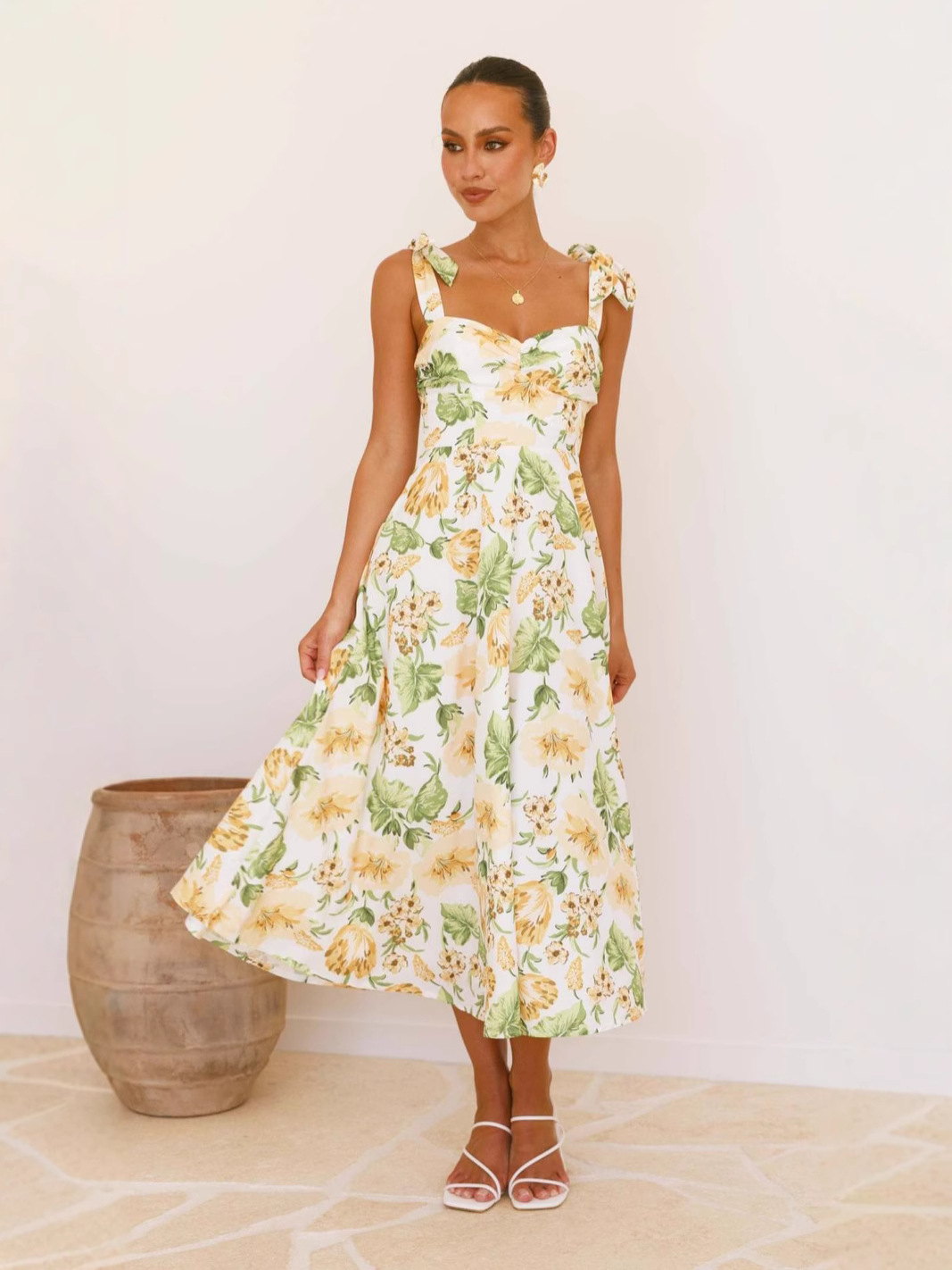 G46Trendy Summer Festival Dress with Bold Printing for Ladies