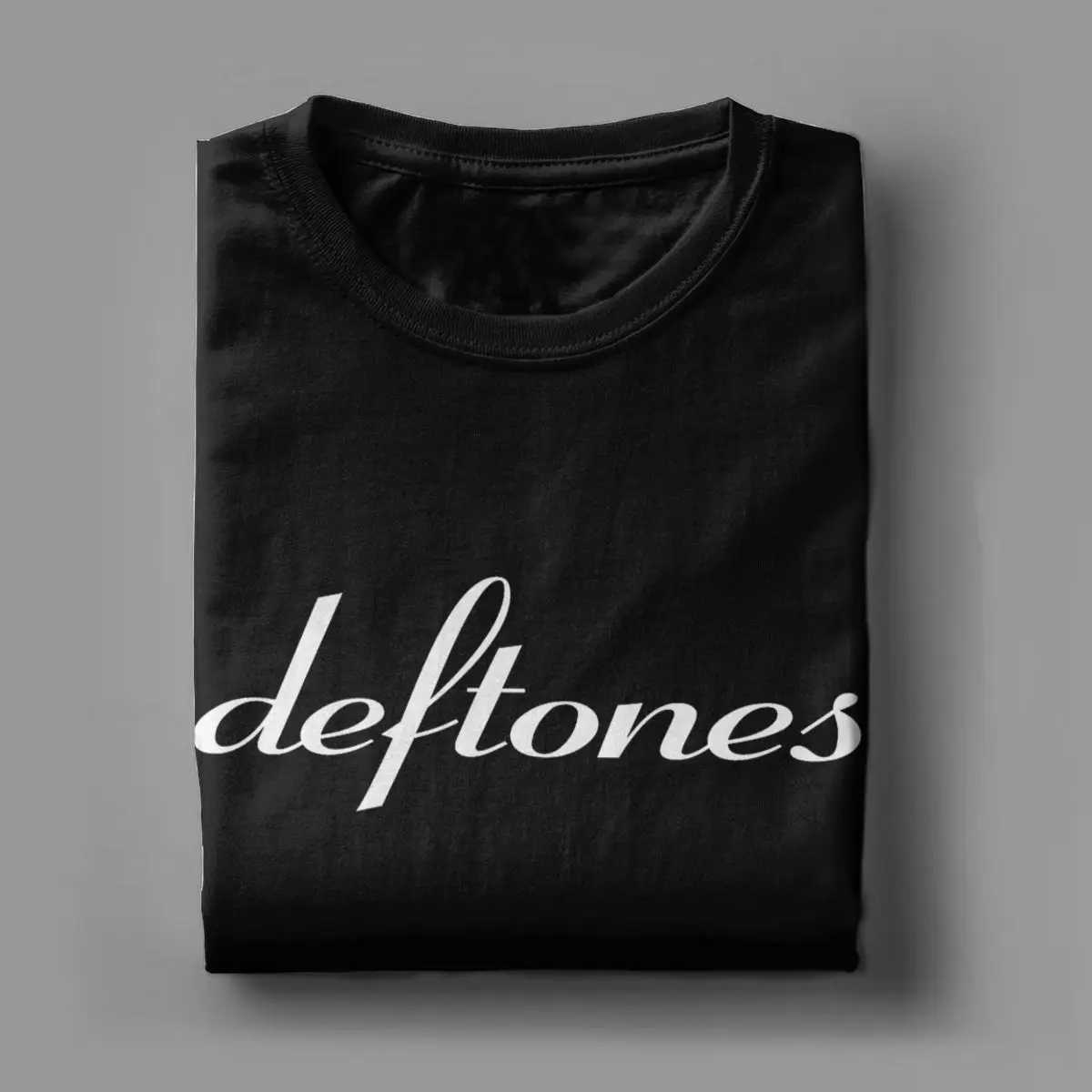 Deftones white mens T-shirt Harajuku Gothic Japanese retro cotton T-shirt round neck short sleeved T-shirt plus sizeXJ250409