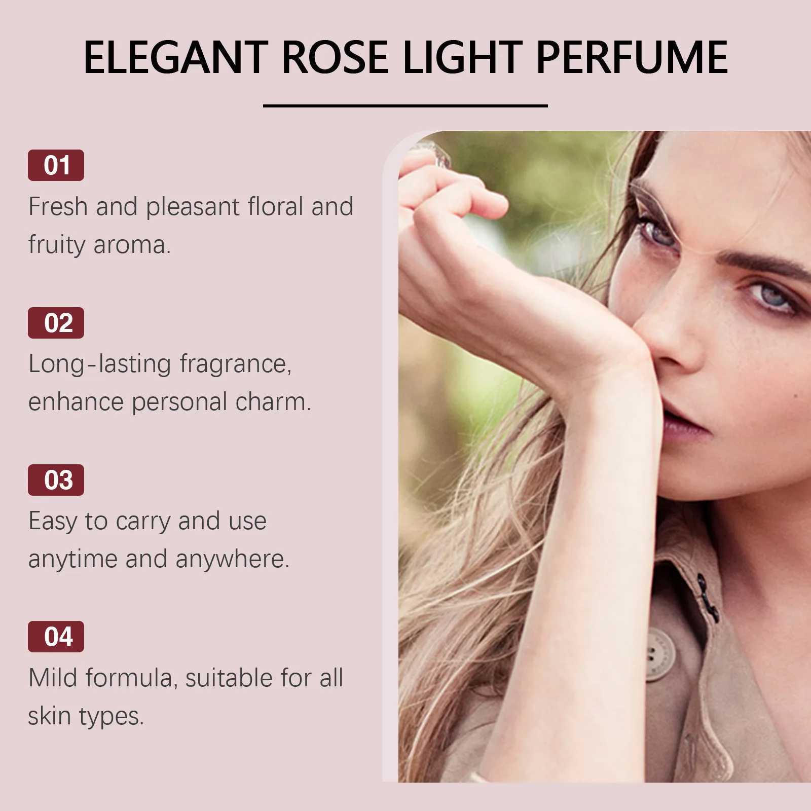 Roxelis 15ml Rose perfume Drum pheromone Charming floral fragrance Long lasting fragrance Elegant lady romantic dating perfumeXJ250409